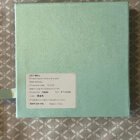 Cicy Bell Gold and Black Pendant Bracelet - Picture 3 of 3